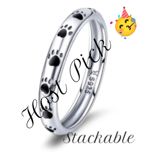 🆕Sterling Silver Paw Print Ring - Picture 1 of 6